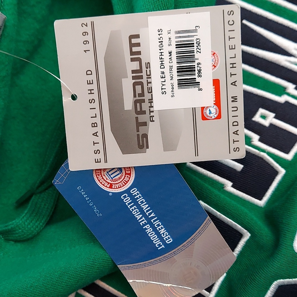 -🆕 Notre Dame Men's Pullover Hoodie Stadium Athletics Size XL Gift For Him, NEW - Picture 7 of 10